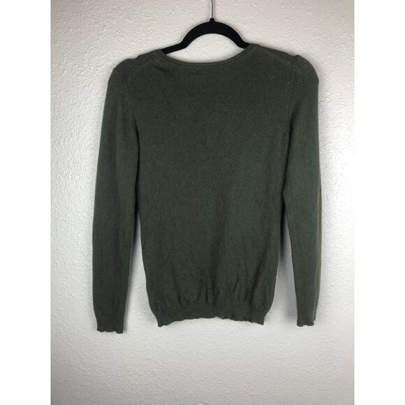 Charter Club Luxury 100% Cashmere Dark Green Long Sleeve Sweater Earth Tones XS - Picture 5 of 5